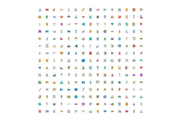 Big Collection of Diverse Flat Outline Icons: A Practical Resource for Modern Design Workflows