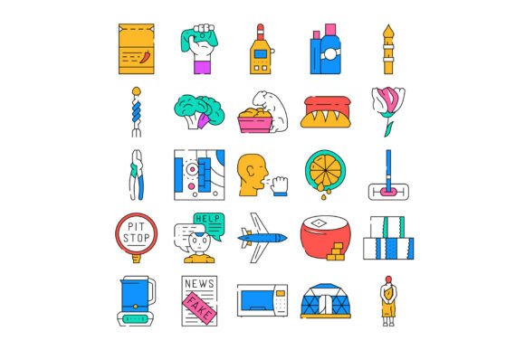 Collection of Icons Representing Various: Choosing and Using Icon Sets the Right Way