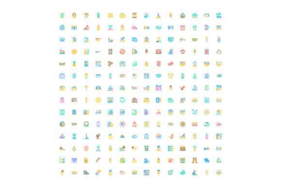 Collection of Various Flat Colorful Web
