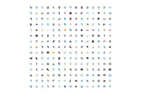Colorful Graphic Design Icons: A Versatile Toolkit for Modern Creatives