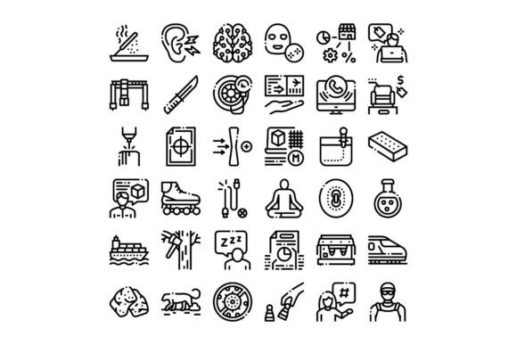 Diverse Black Line Icons Vector Digital: Choosing and Using Icon Sets Wisely