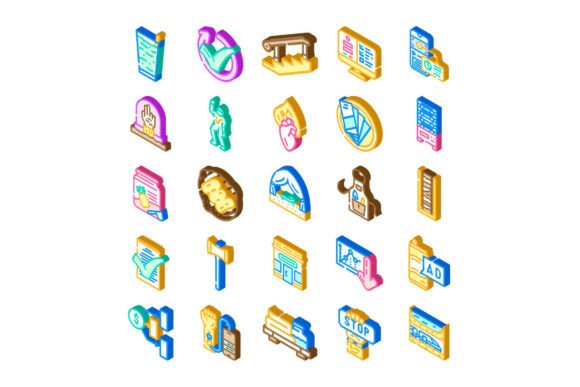 Enhancing Visual Communication with a Collection of Isometric Icons for Business