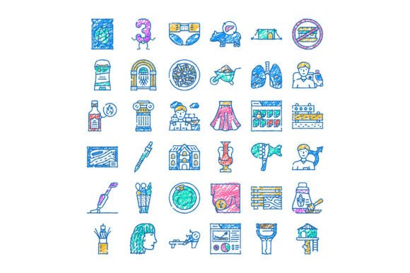 Enhancing Visual Communication with a Collection of Diverse Colorful Doodle Sk