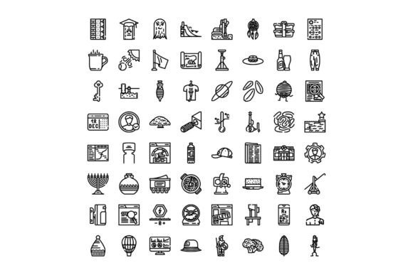Exploring the Utility of Flat Black Line Vector Icons in Modern Design