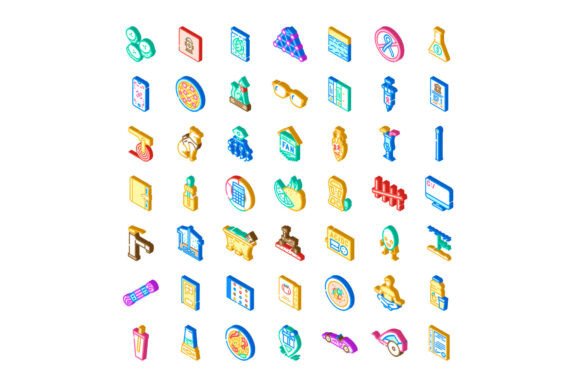 Isometric Icons for Food: A Versatile Asset for Modern Web Design