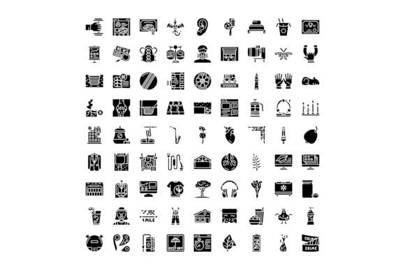 Miscellaneous Glyph Icons Solid Black St