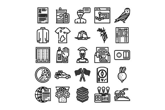 Strategic Value of the Diverse Collection of Linear Outline Ico in Digital and Print Design