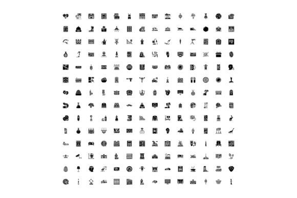 Ui Design Elements Glyph Icons Collectio