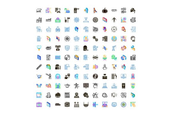 Vector Line Icon Set Depicting Various C: A Modern Design Essential for Web and Application Development